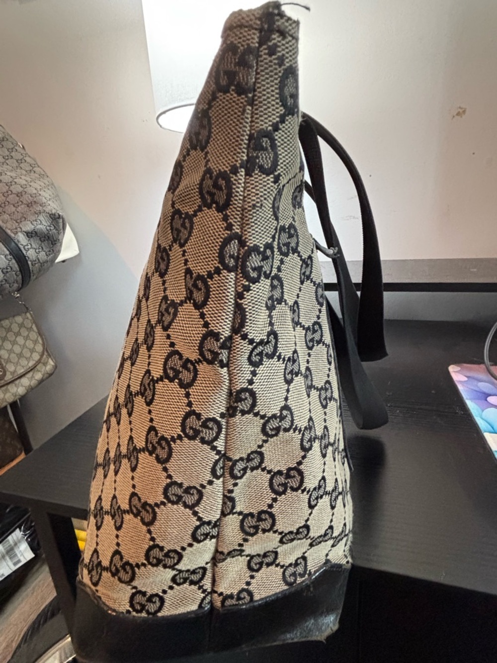 Authentic Vintage Gucci GG Canvas Tote – Tom Ford Era – Large Front Pocket - Picture 6 of 14